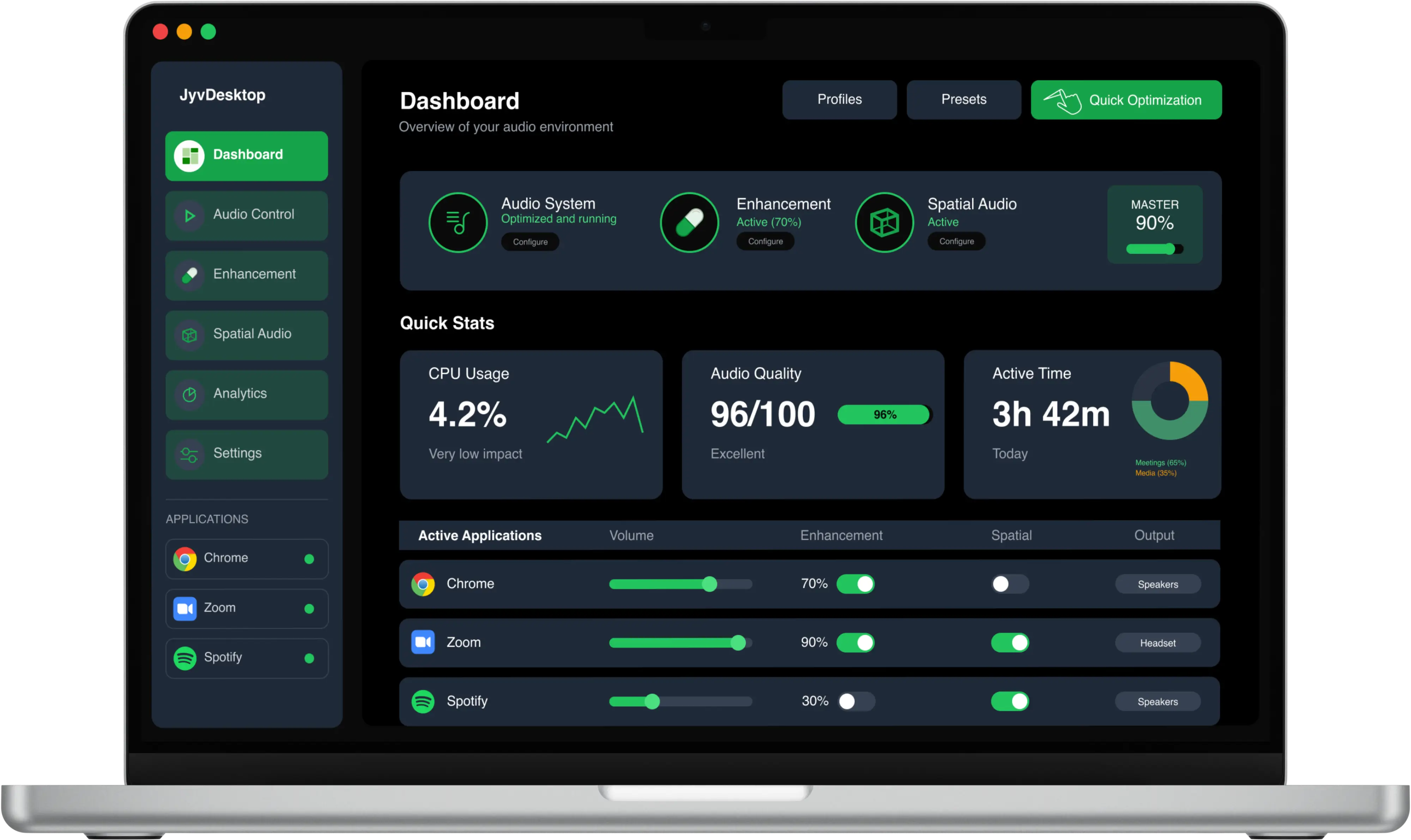 JyvDesktop interface